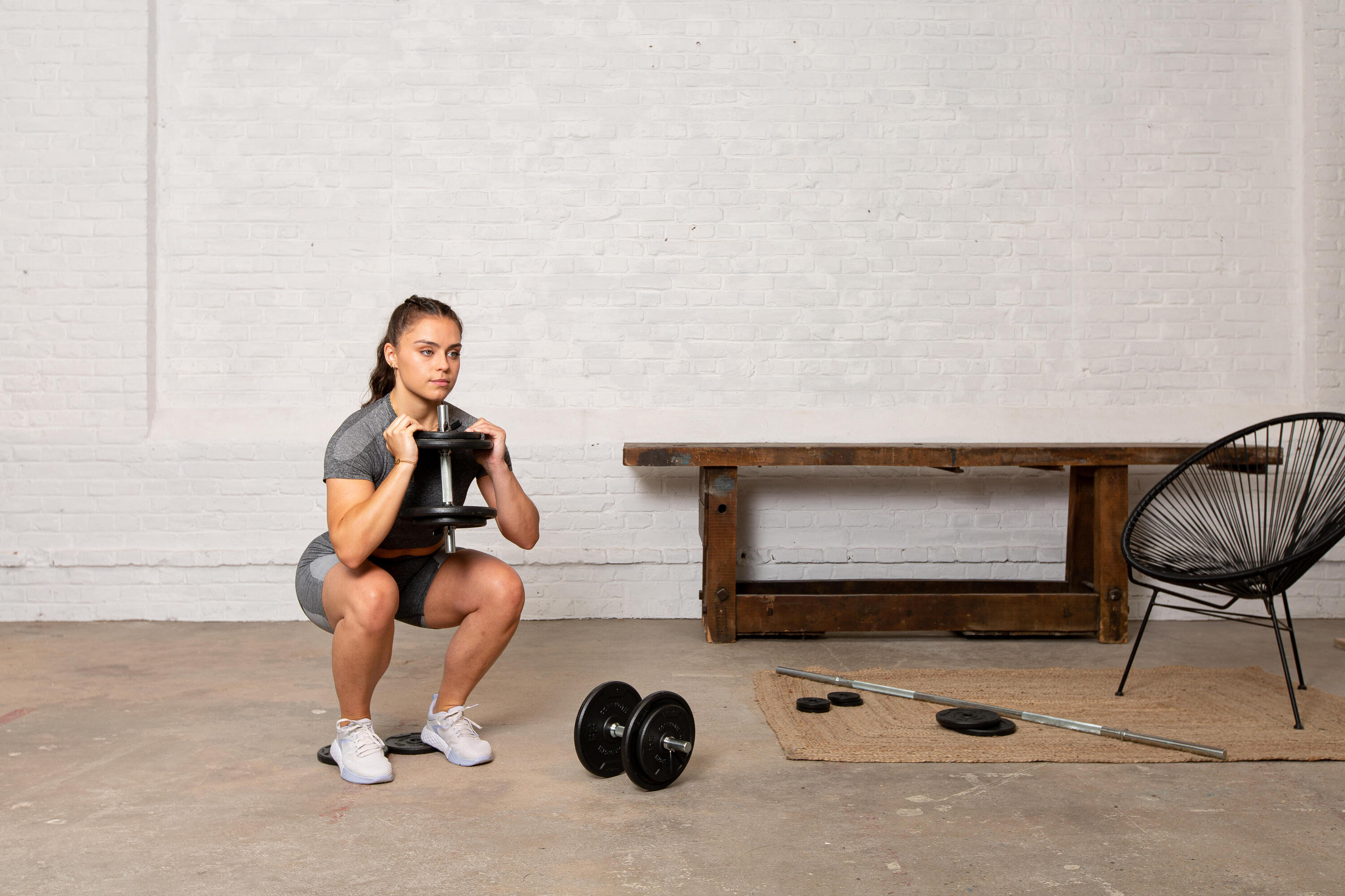 Dumbbell set for varied training